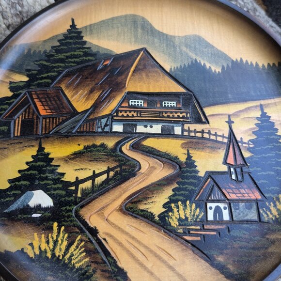 Set of 3 Pfaff hand carved German decorative wooden plates - Picture 6 of 6